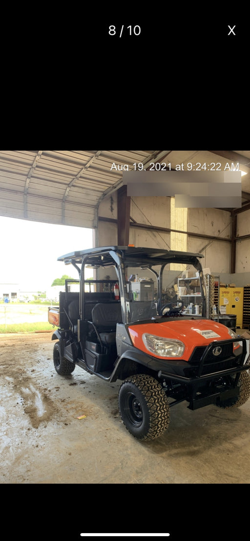 2021 Kubota RTV-X1140W-H Plastic Canopy, Windshield Acrylic Clear, LED Strobe Light, Wire Harness Kit, Back up Alarm