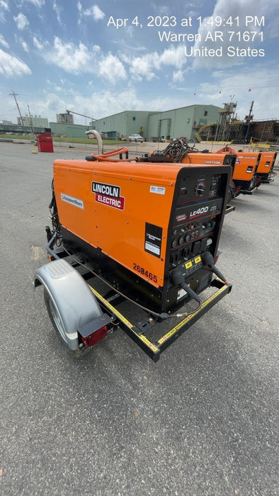 2022 Lincoln Electric LE400 Kubota V1505, Trlr, Cable Rack, Light Kit, ES Decals, T3