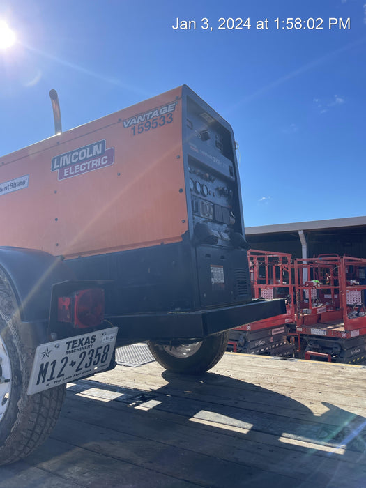 2021 Lincoln Electric Vantage 322 Vantage 322 Ready Pak 3 w/ Decals, ORANGE (includes trailer, cable rack, fender light kit) NO Telematics