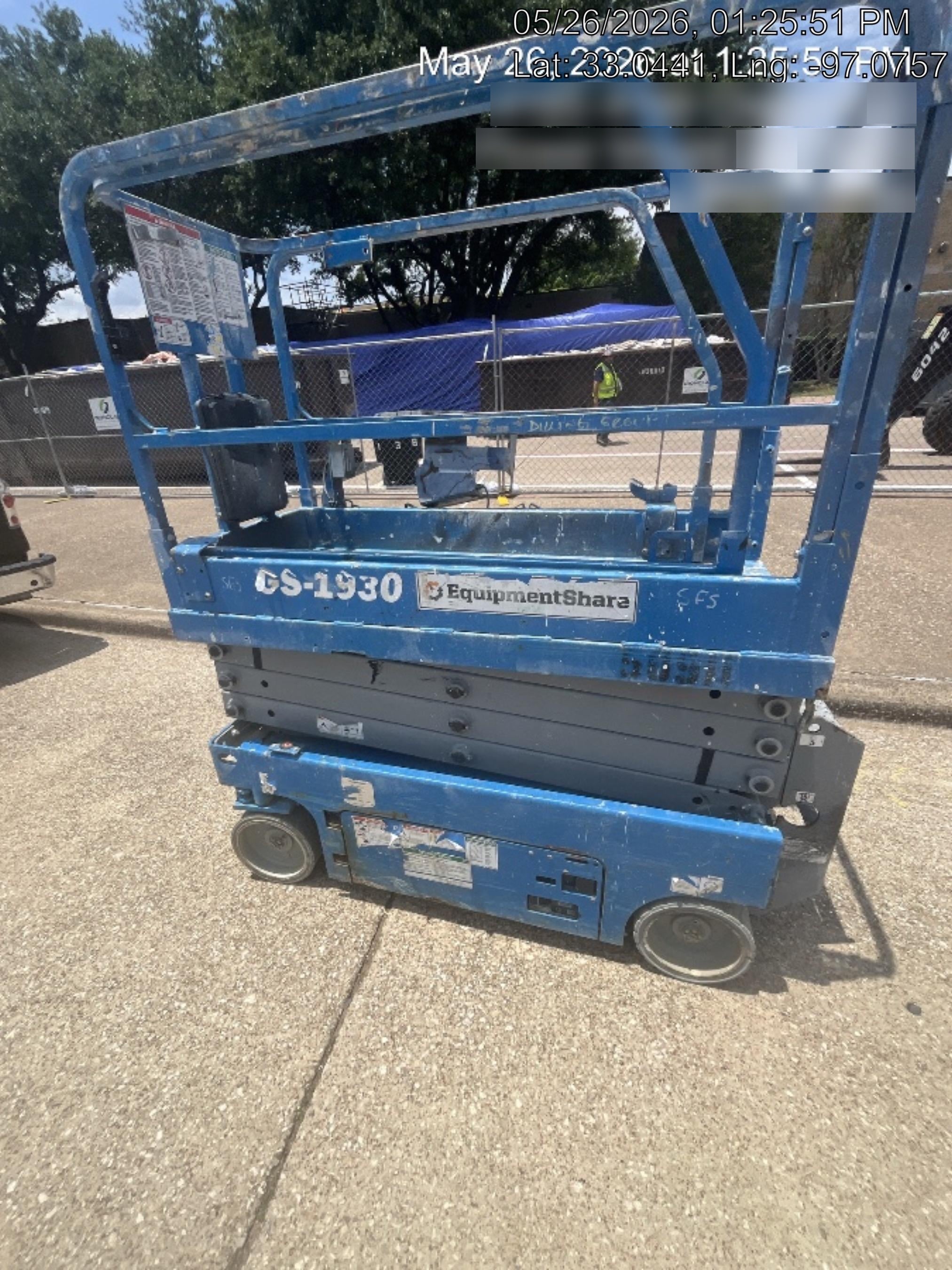 2019 Genie GS-1930 Fixed Rails with Chain Entry