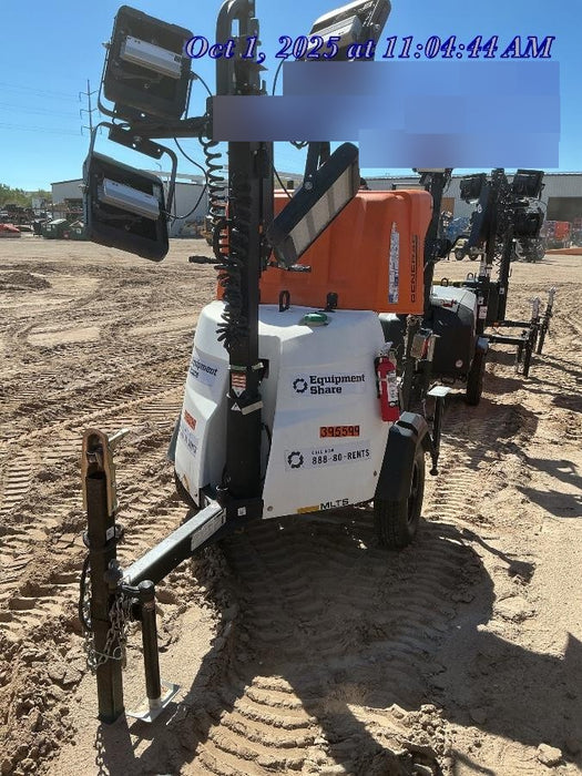 2024 Generac MLT2 Diesel, Flex Switch 120V Input, Powerzone Controller, 
(4) 320W LED Lights, 4kW Generator, 39.9 Gal Fuel Tank, 2" Ball, T3