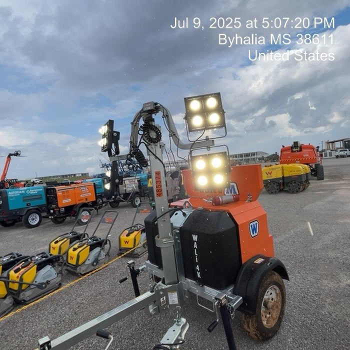 2025 Wanco WLTT-4MM4K Diesel, Mitsubishi L2E, 9.0HP @1800 rpm, Deep Sea Controller, Shore Power Plug, Auto Start, (4) 350W LED Floodlights, 4kW Generator, 60 Gal Fuel Tank, 2" Ball, T3