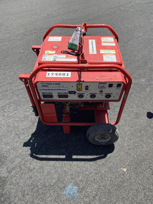 2021 Multiquip GA36HR Gen 3.6kW Honda GX240 GFCI