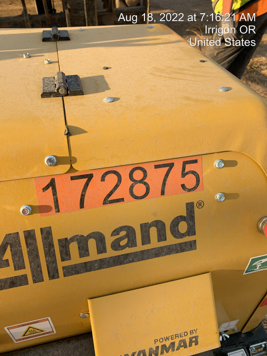 2021 Allmand NLV3GR (4) LED Light Fixture 350W, 23' Vertical Mast, 3kW Prime, Towable, Deep Sea L401, Leveling Jacks, Yanmar T4F 5.8hp