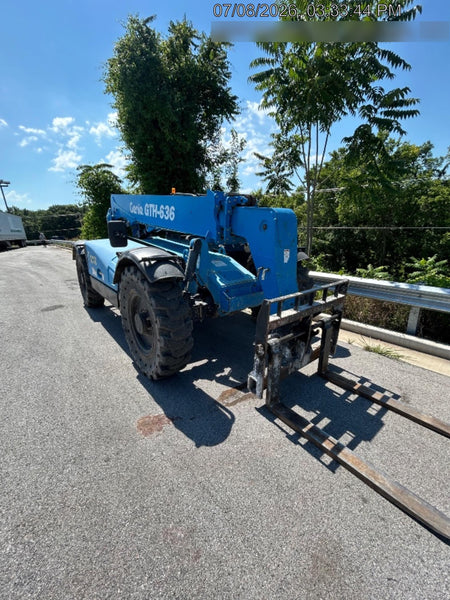 2018 Genie GTH-636 Genie GTH-636 w/Open ROPS, Work Lights, Solid Tires, RH Cab Mesh, Beacon, 48" Carriage and Forks