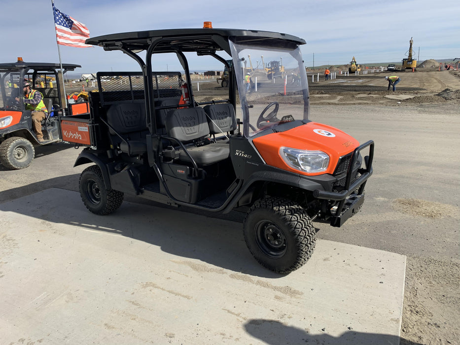 2022 Kubota RTV-X1140W-H Plastic Canopy, Windshield Acrylic Clear, LED Strobe Light, Wire Harness Kit, Back up Alarm