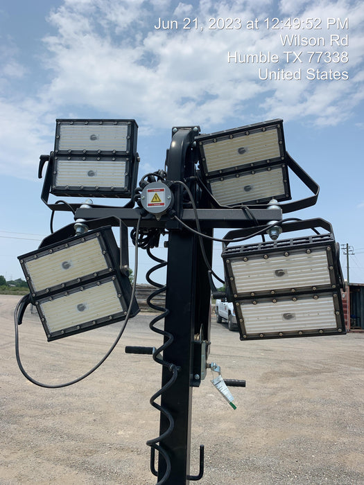 2022 Allmand NLV3GR (4) LED Light Fixture 350W, 23' Vertical Mast, 3kW Prime, Towable, ES Decals, T3