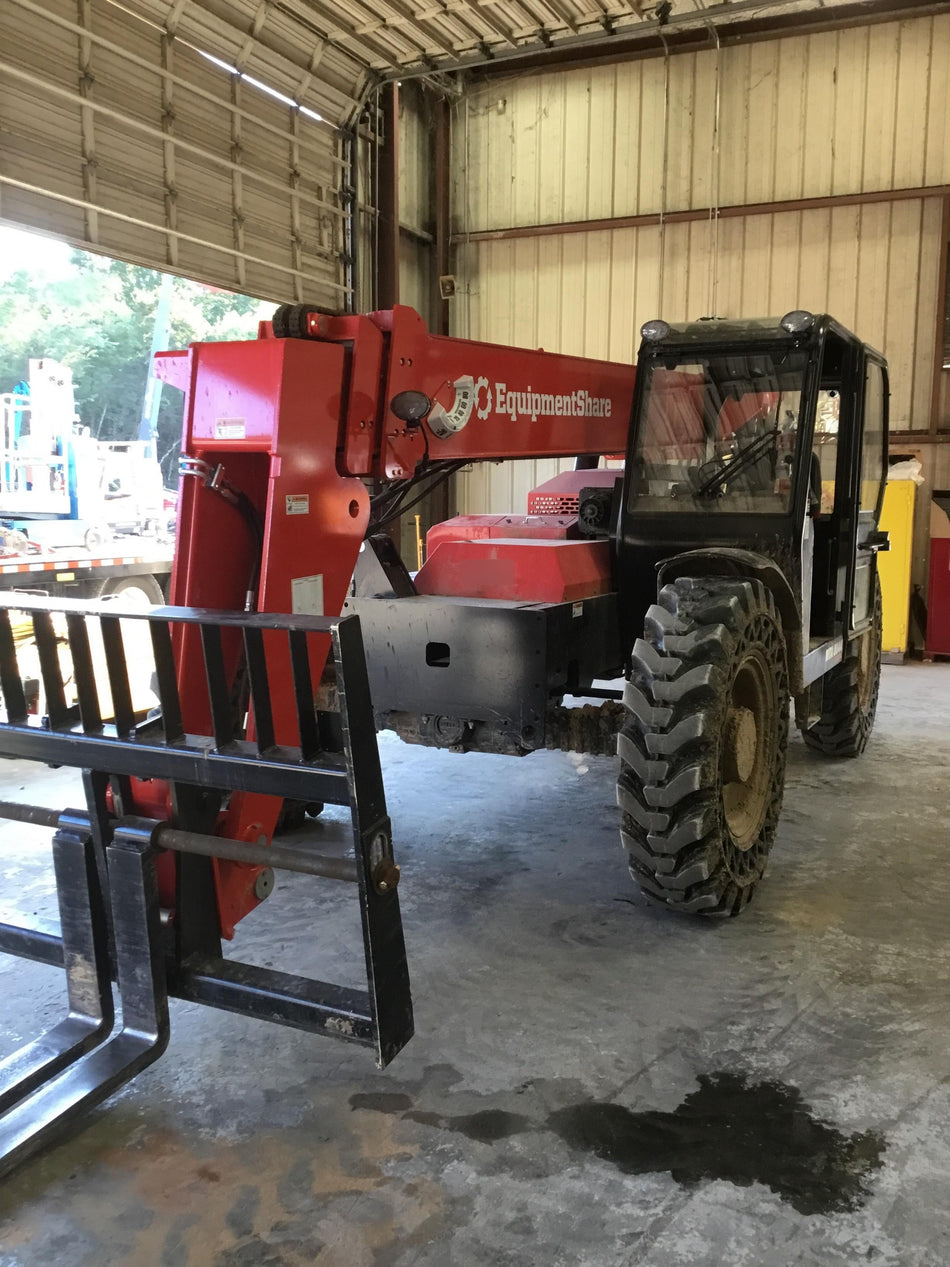 2019 Manitou MTA8044 74hp T4F, Cab/Heat/Air, Cab and Boom LED work lights, Auxiliary Hydraulics, Solid Tires, Amber strobe, Lift Hook 66" Carriage, 60" Forks