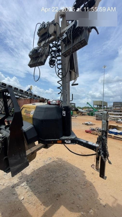 2022 Allmand NLV3GR (4) LED Light Fixture 350W, 23' Vertical Mast, 3kW Prime, Towable, Deep Sea L401, Leveling Jacks, Yanmar T4F 5.8hp