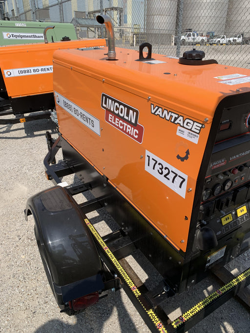 2021 Lincoln Electric Vantage 322 Vantage 322 Ready Pak 3 w/ Decals, ORANGE (includes trailer, cable rack, fender light kit) NO Telematics