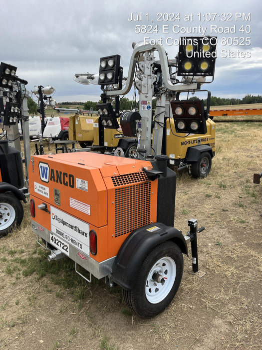 2024 Wanco WLTT-4MM4K Diesel, Deep Sea Controller, Shore Power Plug, Auto Start, (4) 350W LED Floodlights, 4kW Generator, 60 Gal Fuel Tank, 2" Ball, T3