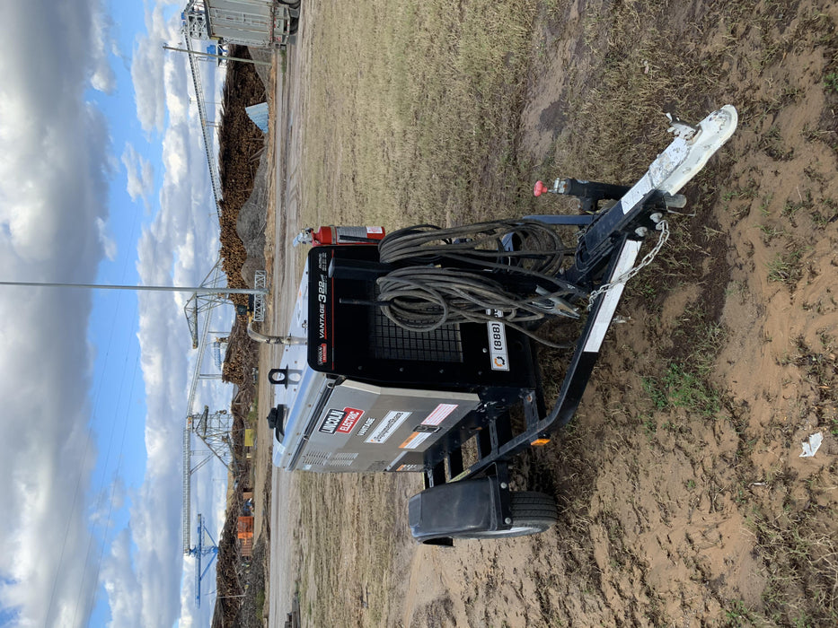 2019 Lincoln Electric Vantage 322 Welder Ready-Pak 3, Two wheel trailer, Fender and Light kit, Cable Rack