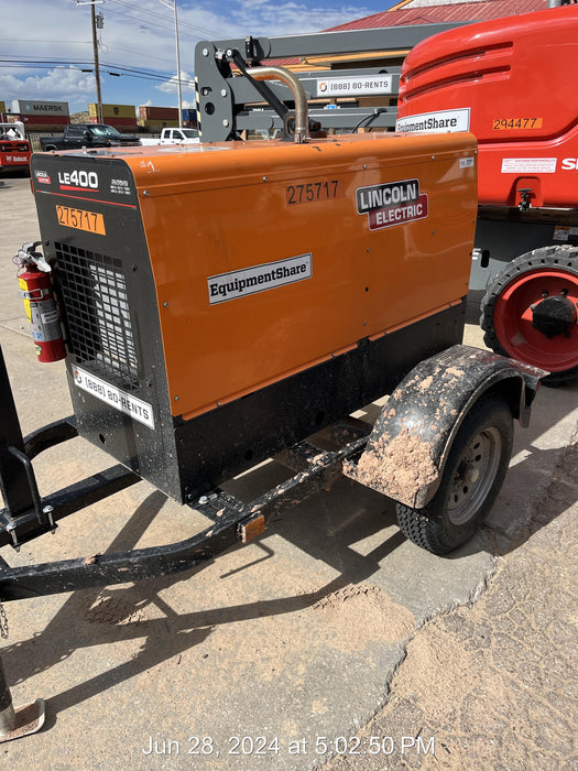 2022 Lincoln Electric LE400 Kubota V1505, Trlr, Cable Rack, Light Kit, ES Decals, T3