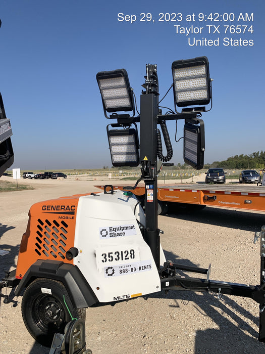 2023 Generac MLT2 Diesel, Flex Switch 120V Input, Powerzone Controller, (4) 320W LED Lights, 4kW Generator, 39.9 Gal Fuel Tank, 2" Ball, T3