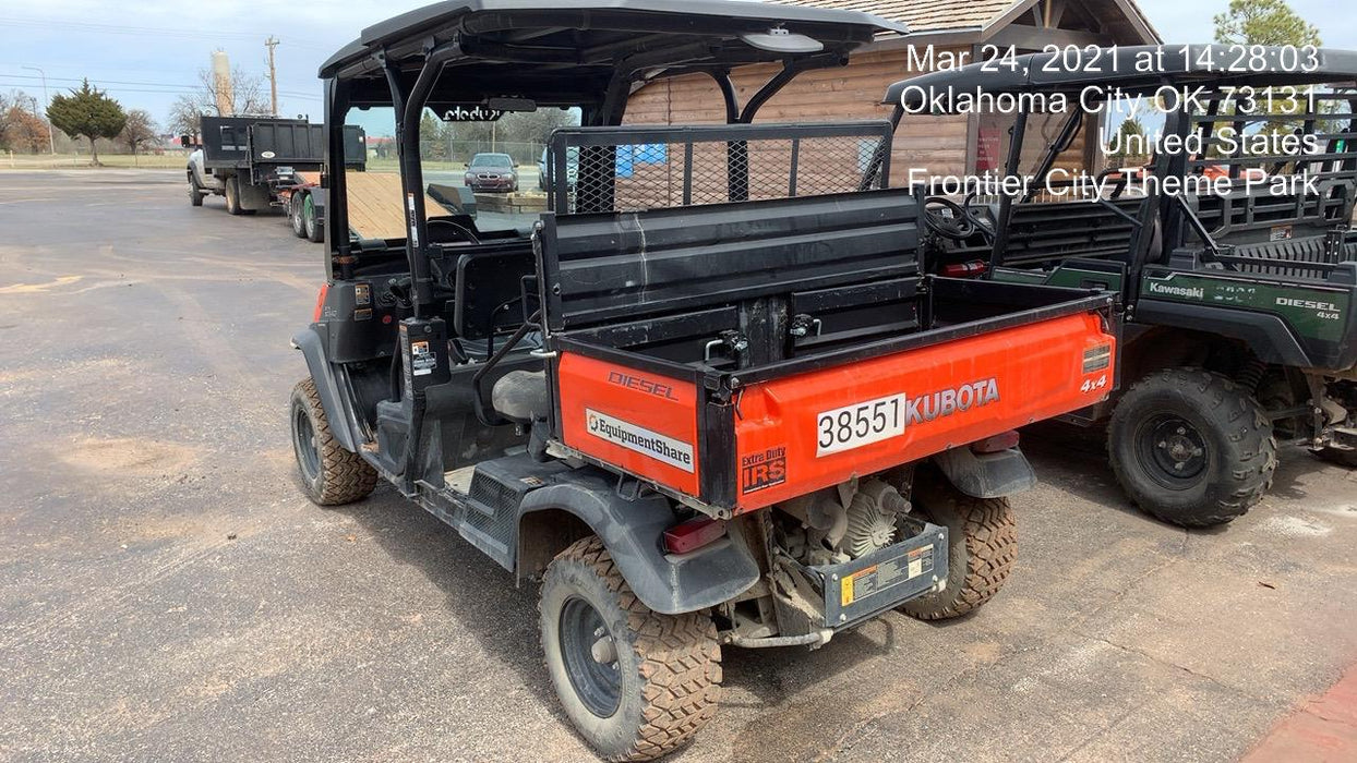 2019 Kubota RTV-X1140W-H 4wd Utility Cart, LED Strobe, Windshield Tempered Glass, Plastic Canopy, Wire Harness Kit, Backup Alarm