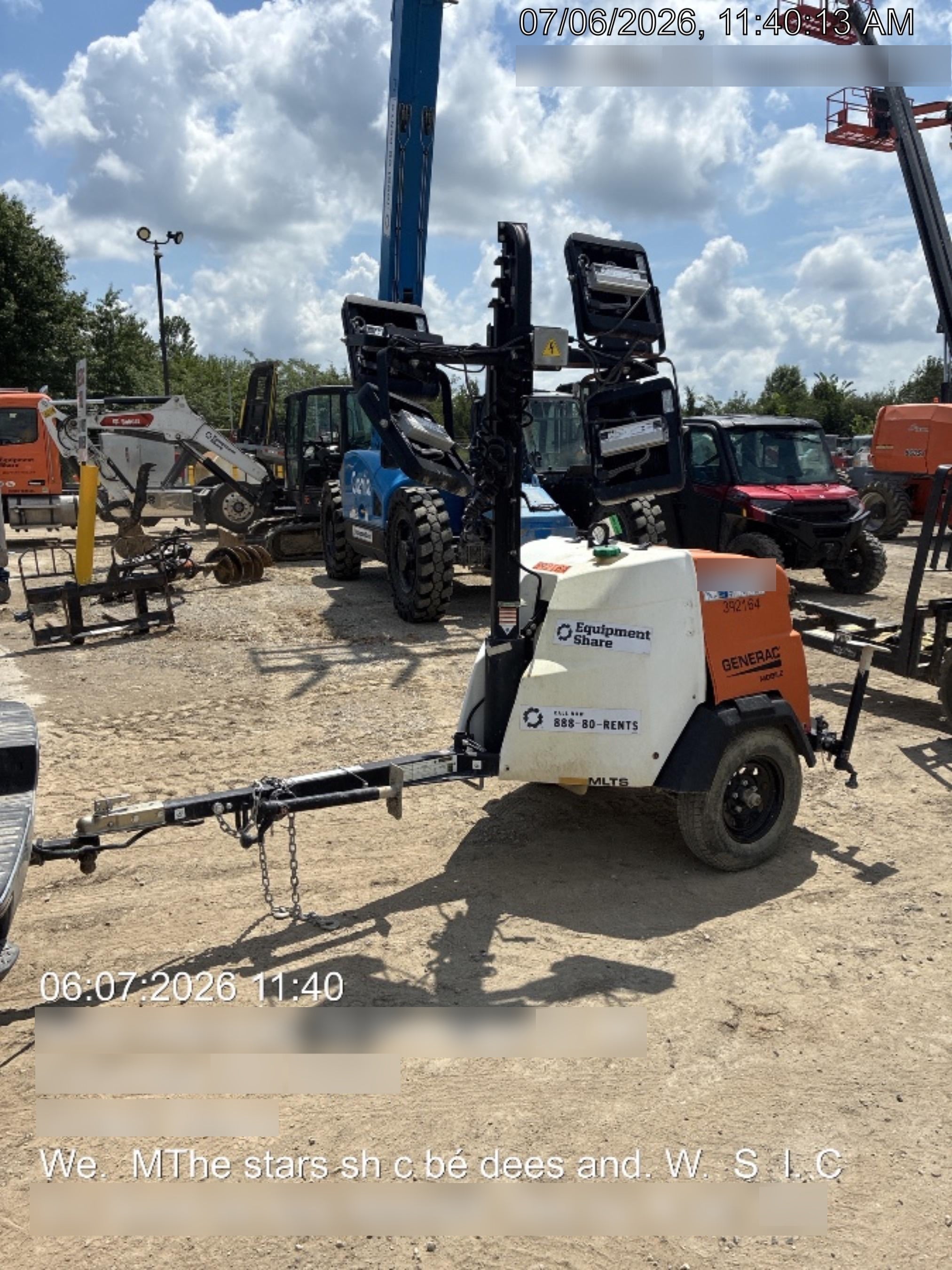 2024 Generac MLT2 Diesel, Flex Switch 120V Input, Powerzone Controller, 
(4) 320W LED Lights, 4kW Generator, 39.9 Gal Fuel Tank, 2" Ball, T3