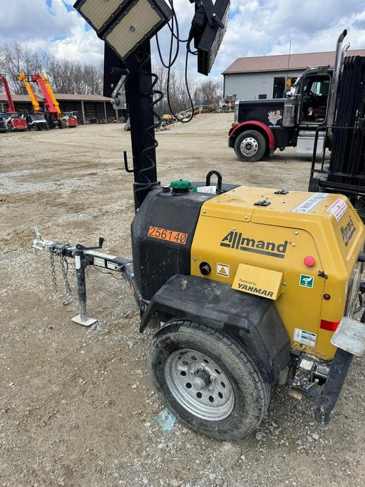 2022 Allmand NLV3GR (4) LED Light Fixture 350W, 23' Vertical Mast, 3kW Prime, Towable, ES Decals, T3