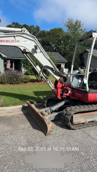2019 Takeuchi TB260 Canopy, Standard Blade, Auxiliary hydraulics Manual QC, Hydraulic thumb, 12" ,18", 24" Bucket