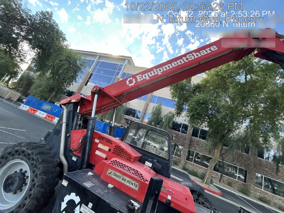 2020 Manitou MTA10055 Cab/Heat/Air, LED Work Lights, Solid Tires, Lift Hook, Beacon, Auxiliary Hydraulics w/66" Carriage and 60" Forks