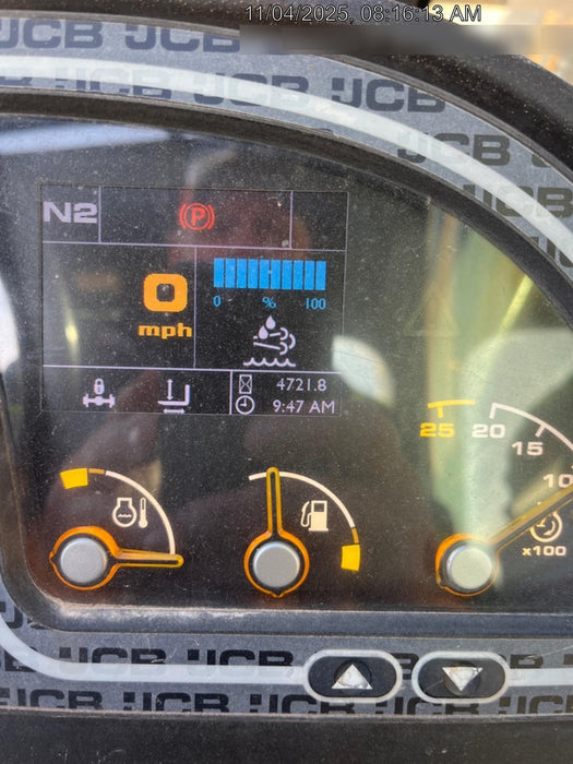 2019 JCB 512-56 109 HP w/Open ROPS, Beacon, Aux Hydraulics, Worklights, Solid Tires 60" Carriage/Forks