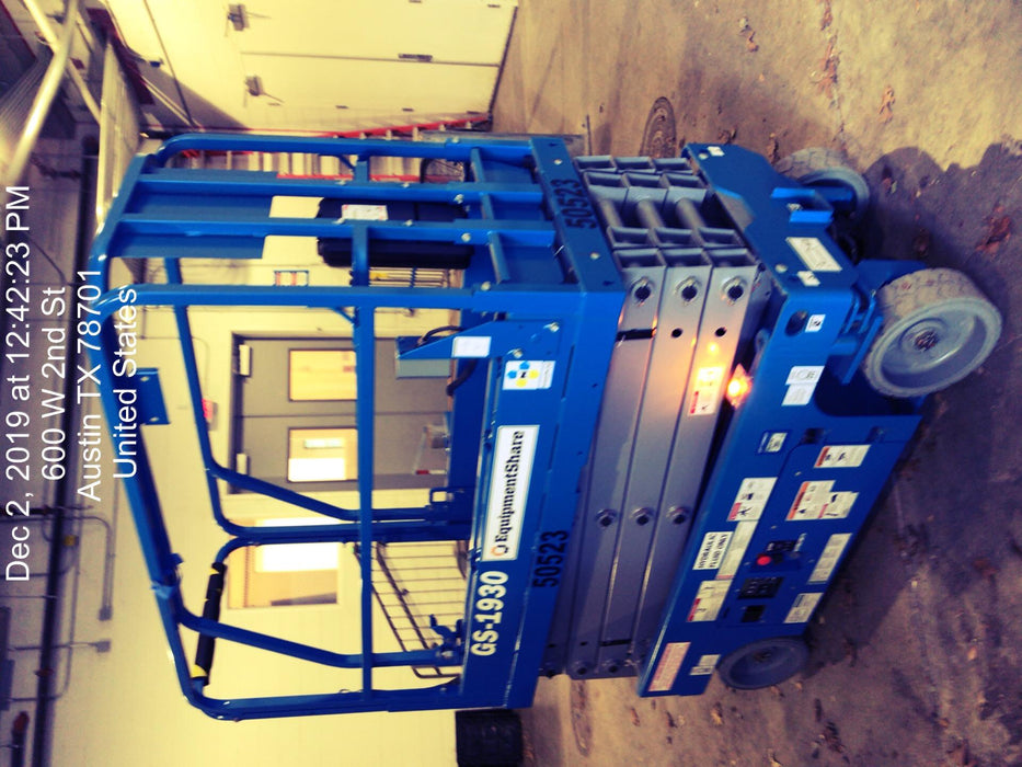 2019 Genie GS-1930 Fixed Rails with Chain Entry