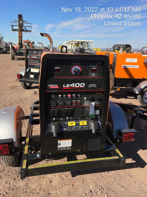 2022 Lincoln Electric LE400 Kubota V1505, Trlr, Cable Rack, Light Kit, ES Decals, T3