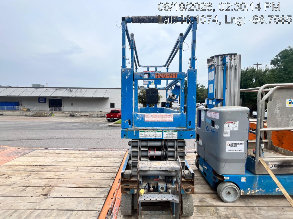 2020 Genie GS-1930 Solid Non Marking Tires, Beacon, Folding rails with half height swing gate