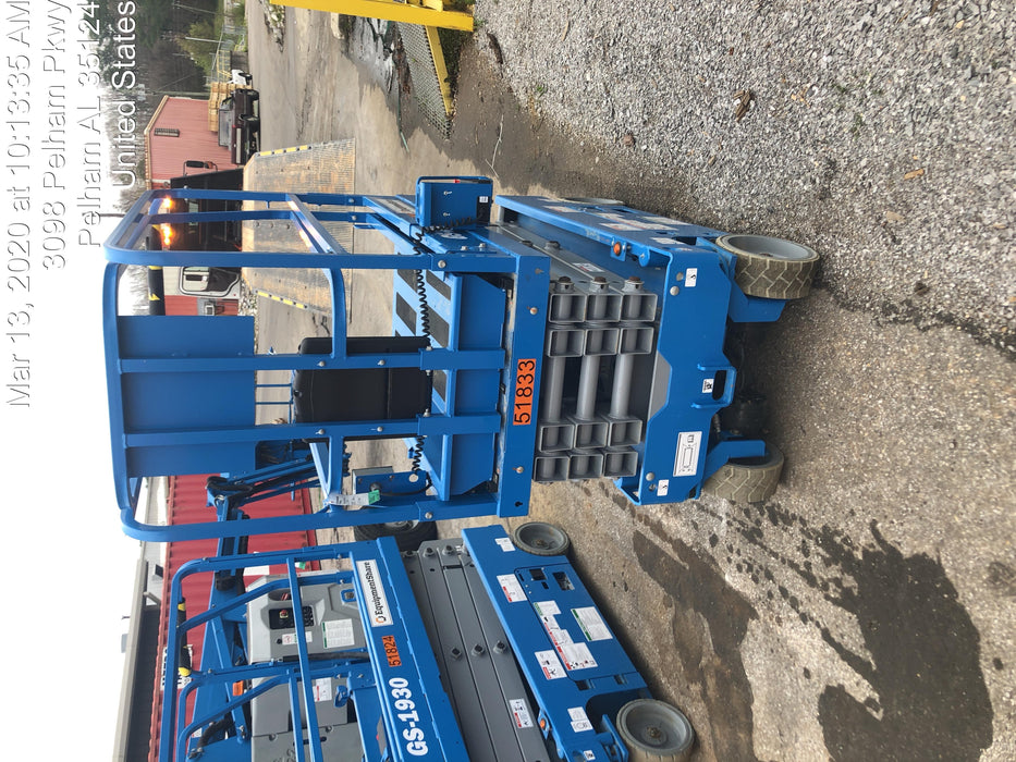 2019 Genie GS-1930 Fixed Rails with Chain Entry