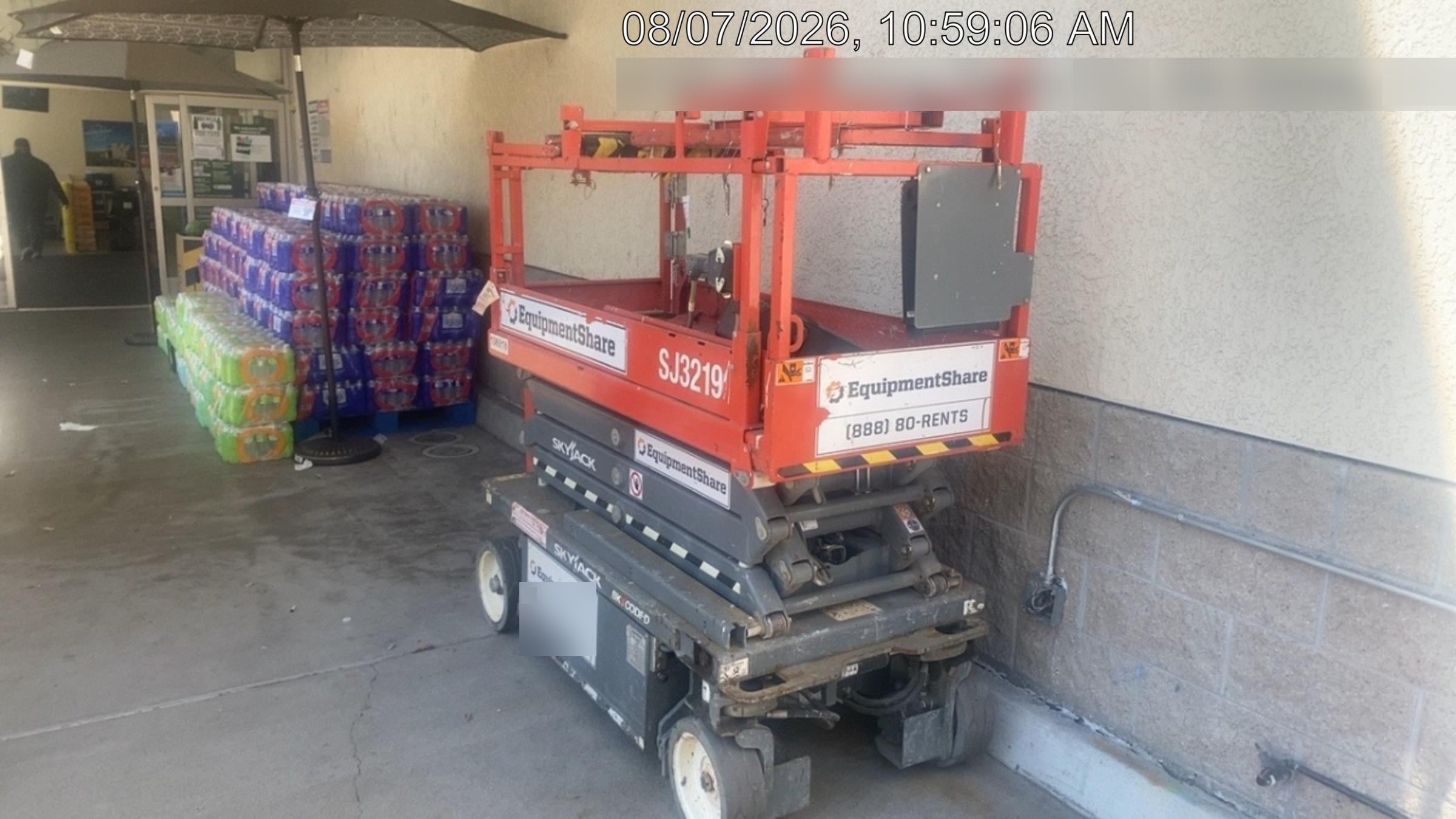 2020 Skyjack SJIII-3219 Solid NM Tires, Half height spring hinged entry gate, Dual Beacons, 800W Inverter