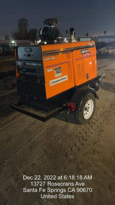 2021 Lincoln Electric Vantage 549X Ready Pak 3, ORANGE (includes trailer, cable rack, fender light kit)