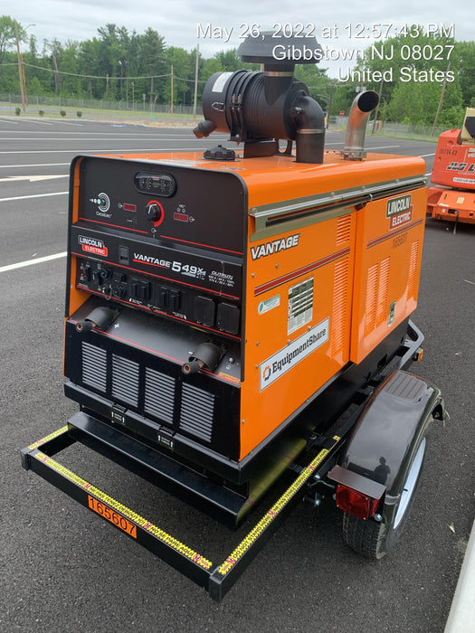 2021 Lincoln Electric Vantage 549X Ready Pak 3, ORANGE (includes trailer, cable rack, fender light kit)