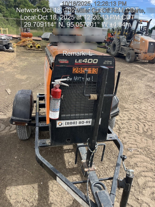 2022 Lincoln Electric LE400 Kubota V1505, Trlr, Cable Rack, Light Kit, ES Decals, T3