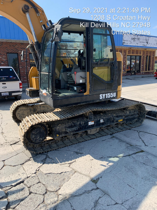 2020 Sany SY155U Rubber Tracks, Front Blade