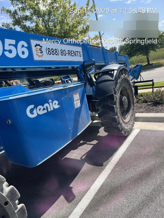 2019 Genie GTH-1056 Canopy, Solid RT Tires, LED Work Lights, Beacon 60" QA Carriage, 60" Forks