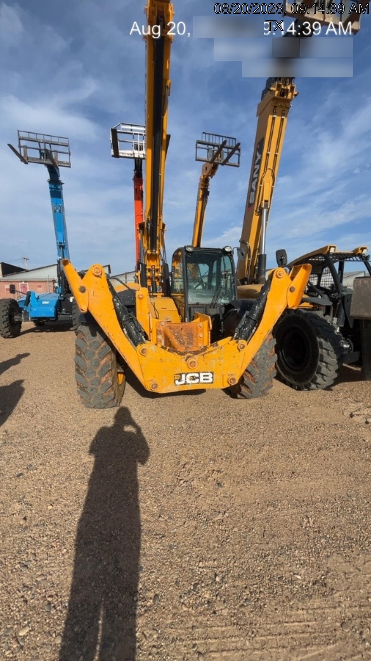 2019 JCB 510-56 74 HP w/CAB/HVAC, Beacon, Worklights, Aux Hydraulics, Foam Filled Tires w/60" Carriage/Forks