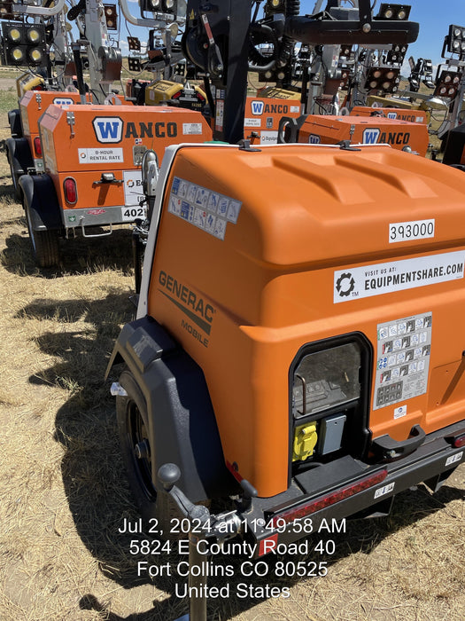 2024 Generac MLT2 Diesel, Flex Switch 120V Input, Powerzone Controller, 
(4) 320W LED Lights, 4kW Generator, 39.9 Gal Fuel Tank, 2" Ball, T3