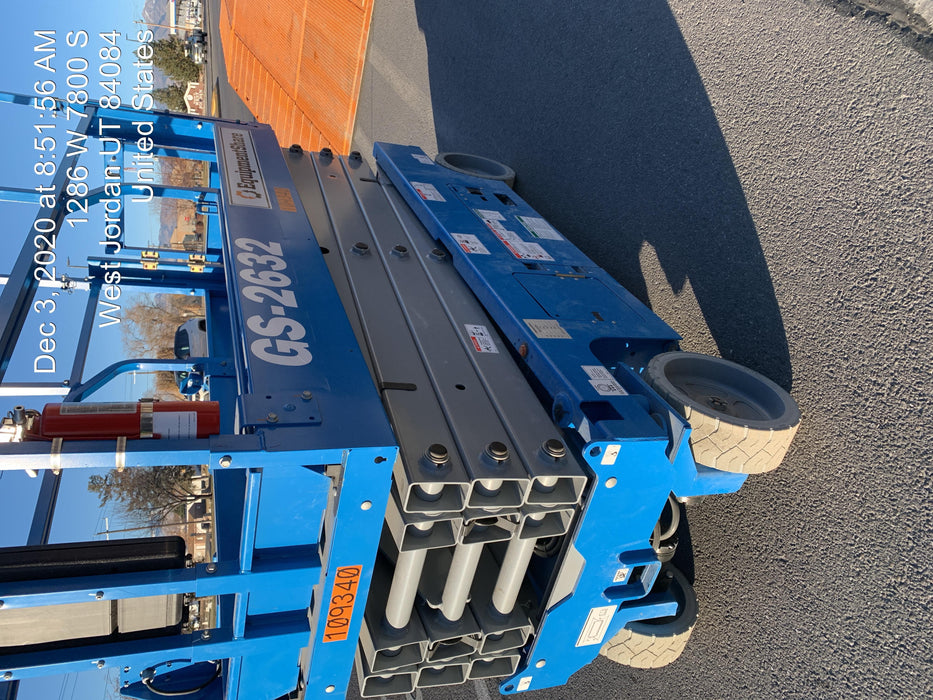 2020 Genie GS-2632 Solid NM Tires, Folding Rails with Half-Height Swing Gate, Beacon