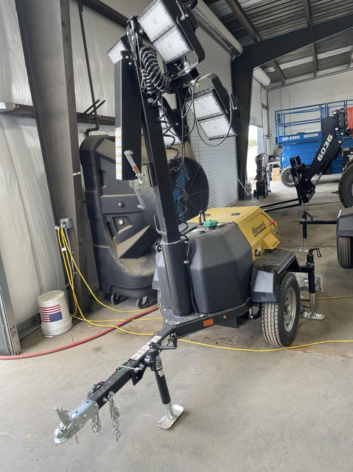 2022 Allmand NLV3GR (4) LED Light Fixture 350W, 23' Vertical Mast, 3kW Prime, Towable, ES Decals, T3