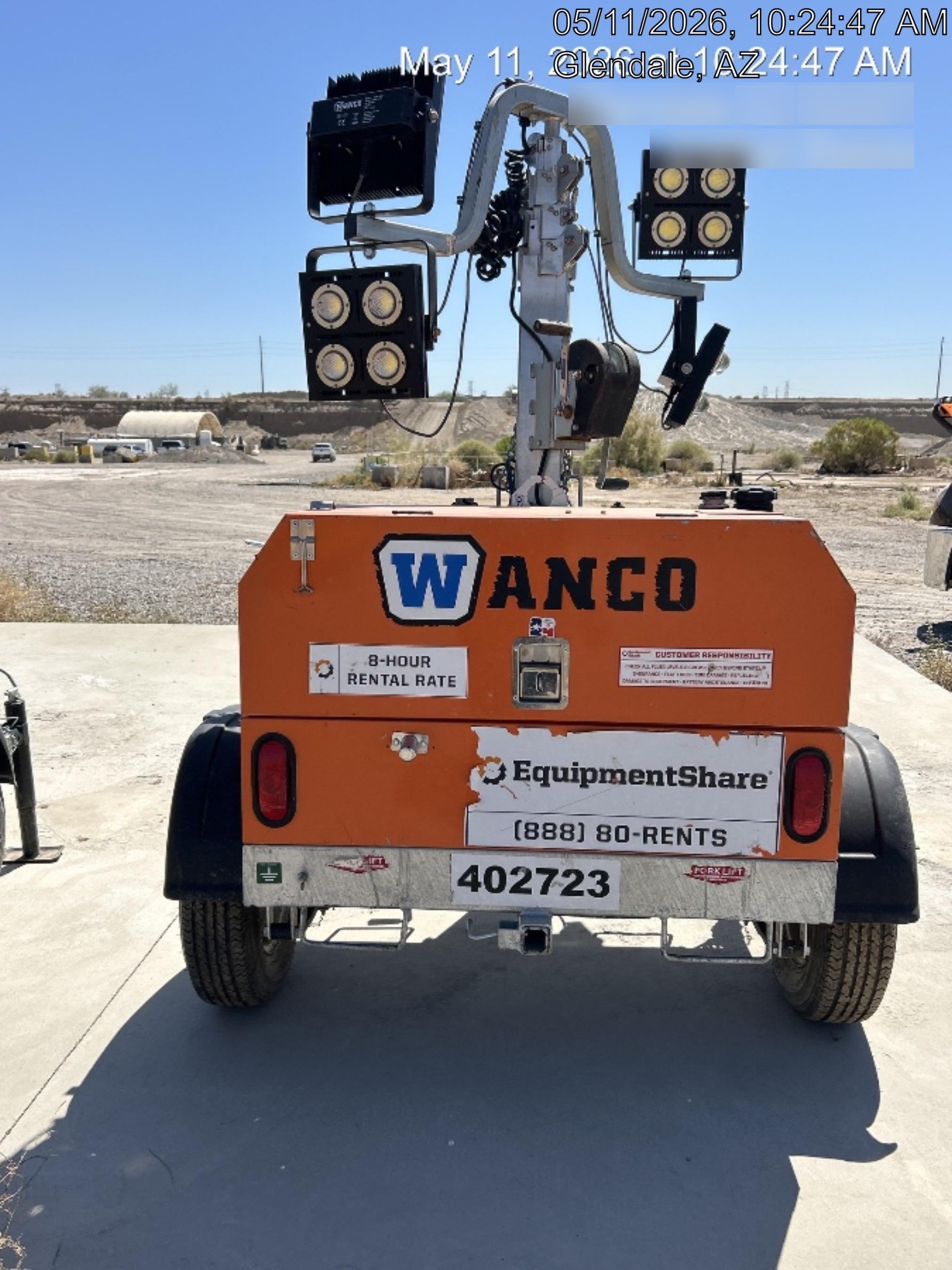 2024 Wanco WLTT-4MM4K Diesel, Deep Sea Controller, Shore Power Plug, Auto Start, (4) 350W LED Floodlights, 4kW Generator, 60 Gal Fuel Tank, 2" Ball, T3