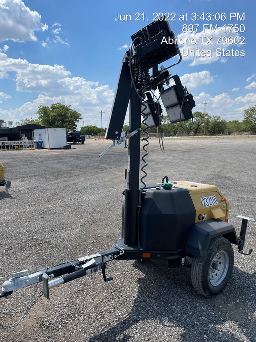 2022 Allmand NLV3GR (4) LED Light Fixture 350W, 23' Vertical Mast, 3kW Prime, Towable, Deep Sea L401, Leveling Jacks, Yanmar T4F 5.8hp