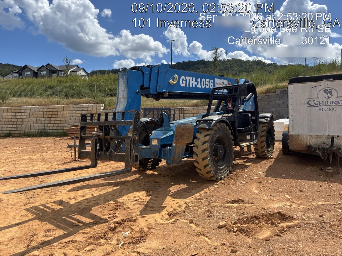 2019 Genie GTH-1056 Canopy, Solid RT Tires, LED Work Lights, Beacon 60" QA Carriage, 60" Forks