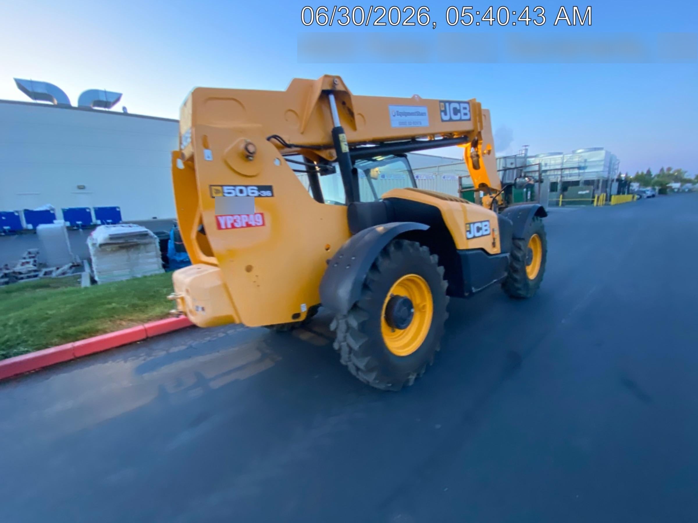 2019 JCB 506-36 Canopy, 74 HP, Foam Filled Tires, STD Worklight, Beacon, Aux Hydraulics, Lifting Eye, Back up Alarm 48" Carriage/48" Forks