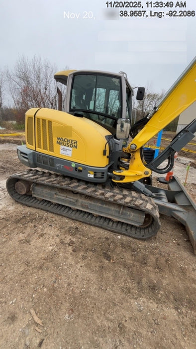 Wacker Neuson ET90 Cab, Long Dipperstick, Track, Bucket
