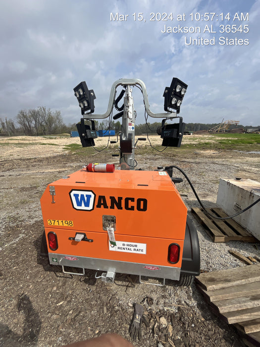 2023 Wanco WLTT-4MM4K Diesel, Deep Sea Controller, Shore Power Plug, Auto Start, (4) 350W LED Floodlights, 4kW Generator, 60 Gal Fuel Tank, 2" Ball, T3