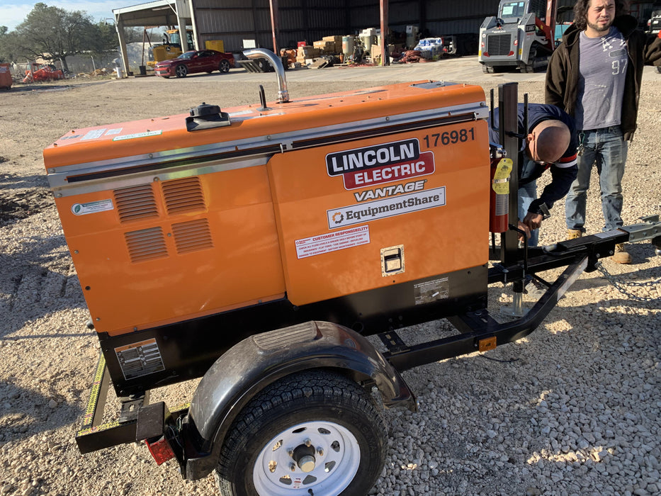 2021 Lincoln Electric Vantage 322 Vantage 322 Ready Pak 3 w/ Decals, ORANGE (includes trailer, cable rack, fender light kit) NO Telematics