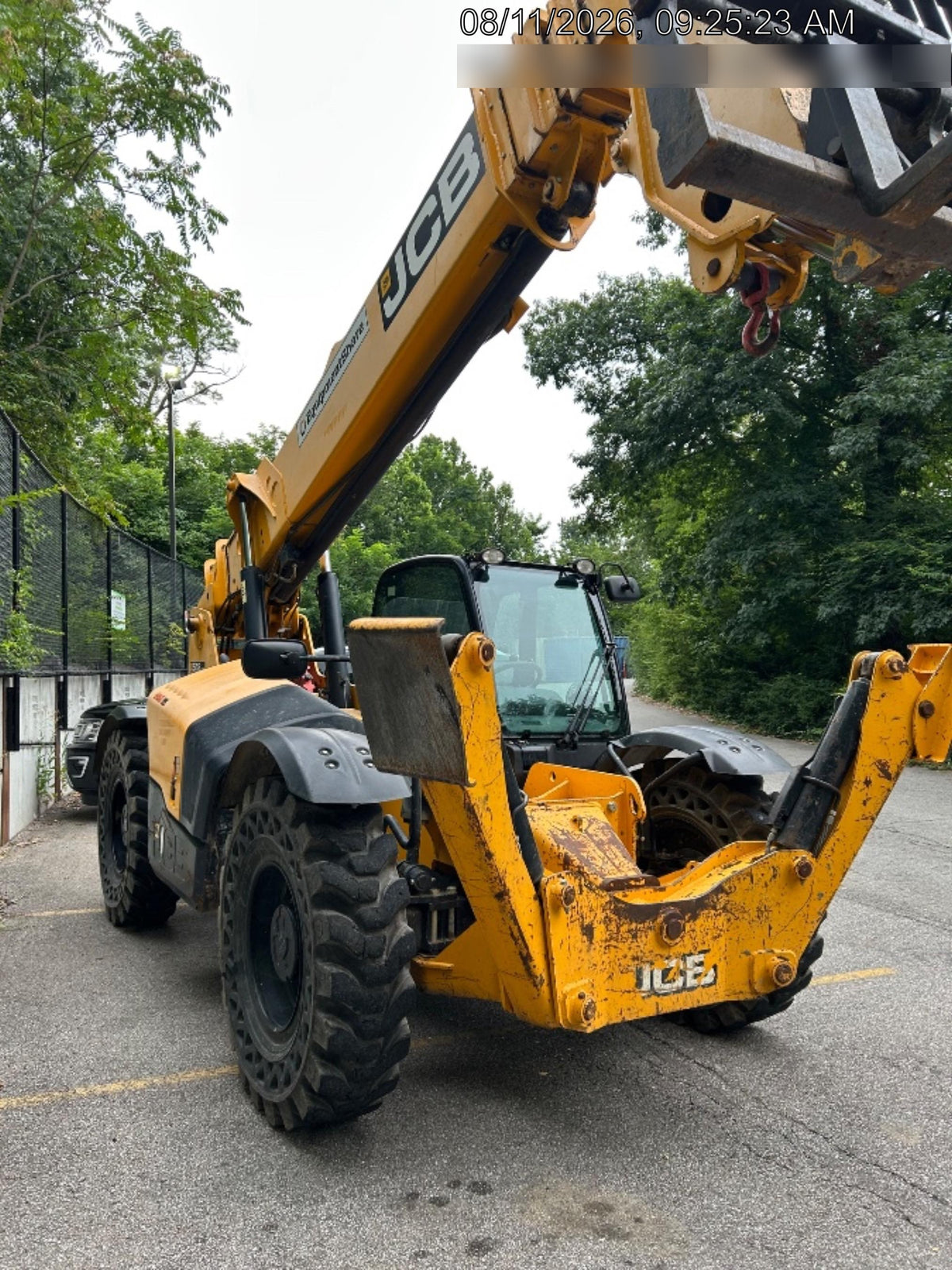 2019 JCB 512-56 Cab/Heat/Air, 109 HP, Solid Tires, STD Worklight, Beacon, Aux Hydraulics, Lifting Eye, Back up Alarm w/66" Carriage/60" Forks