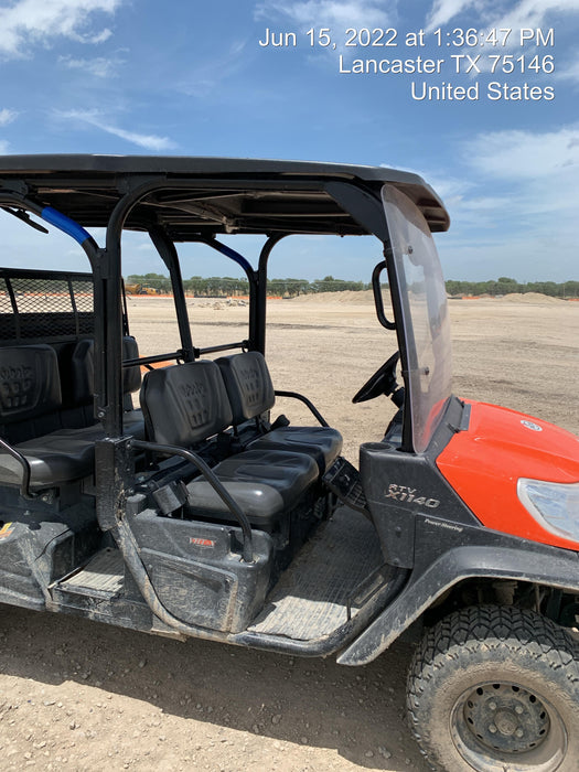 2021 Kubota RTV-X1140W-H Plastic Canopy, Windshield Acrylic Clear, LED Strobe Light, Wire Harness Kit, Back up Alarm