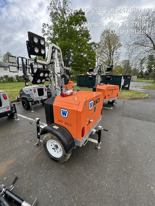 2025 Wanco WLTT-4MM4K Diesel, Mitsubishi L2E, 9.0HP @1800 rpm, Deep Sea Controller, Shore Power Plug, Auto Start, (4) 350W LED Floodlights, 4kW Generator, 60 Gal Fuel Tank, 2" Ball, T3