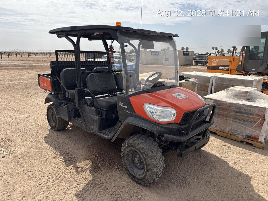 2022 Kubota RTV-X1140W-H Plastic Canopy, Windshield Acrylic Clear, LED Strobe Light, Wire Harness Kit, Back up Alarm