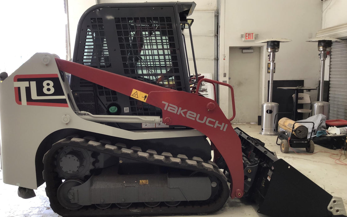 2020 Takeuchi TL8CR Cab/Heat/Air, 74hp, Hydraulic QC w/76" HD Bucket w/ Smooth Bolt on Edge, 76" HD Bucket w/Teeth